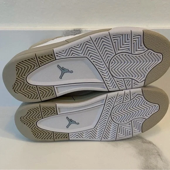 NIKE AIR JORDAN 4 RETRO PS IV 4 Linen SAND White 487725 118 1Y UK 13.5 EUR 32 - Picture 4 of 10